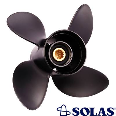 Rareelectrical - New Aluminum Propeller Compatible With Yamaha 2 Stroke 8 Spline 15 8-20 Hp For Years 1984-2009 By - Image 2