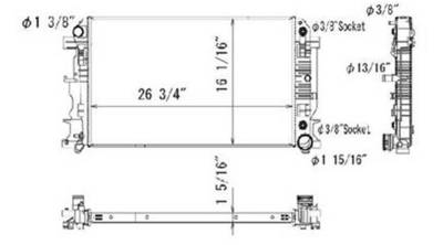 Rareelectrical - New Radiator Assembly Compatible With 2010-2012 Mercedes-Benz Sprinter 2500 3.0L V6 2987Cc 13318 906 - Image 6