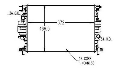 Rareelectrical - New Radiator Assembly Compatible With Ford 2013-2014 Fusion 1.6L 2.0L L4 1596Cc 1999Cc 97 Cid - Image 5