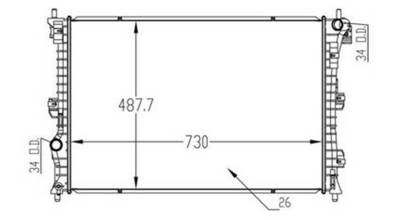 Rareelectrical - New Radiator Assembly Compatible With 2012-2013 Ford Explorer 2.0L L4 1999Cc 122 Cid Bb5z-8005-B - Image 3