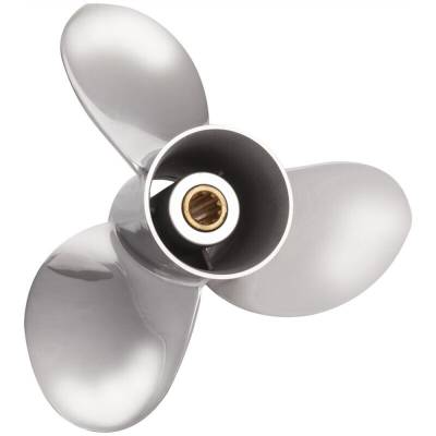 Rareelectrical - New Stainless Steel Propeller Compatible With Mercury 4 Stroke 10 Spline 30 2006-2021 By 5221-100-12 - Image 1