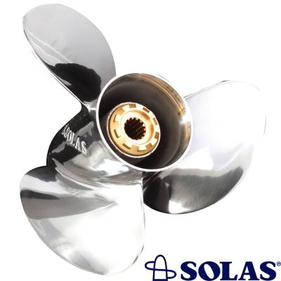 Rareelectrical - New Stainless Steel Propeller Compatible With Yamaha T50 4-Cyc. High Thrust 15 Spline 50 For Years - Image 2