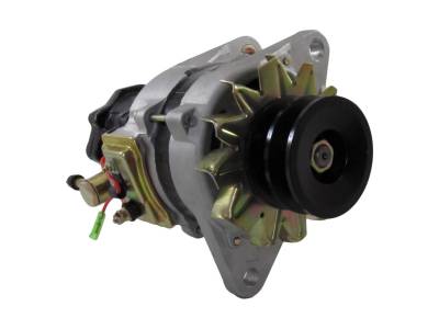 Rareelectrical - New Alternator Compatible With Hitachi Excavator Isuzu 6Bd1 Engine With Vacuum Pump On Rear - Image 2