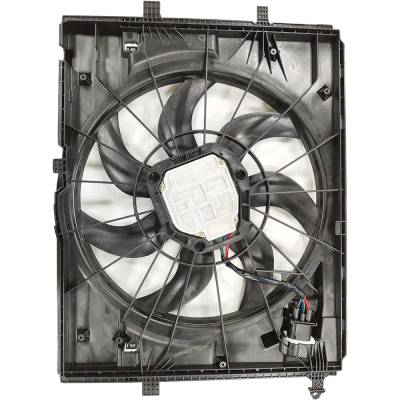 Rareelectrical - New Dual Radiator And Condenser Fan Compatible With Mercedes-Benz E300 E350 E400 E450 Glc300 Glc350e - Image 2
