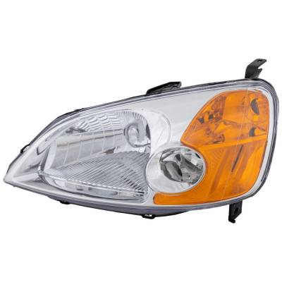 Rareelectrical - New Left Headlights Compatible With Honda Civic 1.3L 1.7L 2.0L 2001 2002 2003 By Part Numbers - Image 1