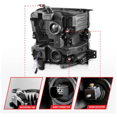 Rareelectrical - New Left Headlights Compatible With Chevrolet Silverado 1500 2019 2020 2021 By Part Numbers - Image 4