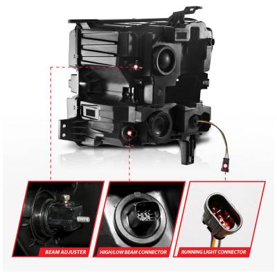 Rareelectrical - New Right Headlights Compatible With Chevrolet Silverado 1500 2019 2020 2021 By Part Numbers - Image 4