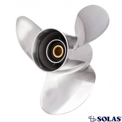 Rareelectrical - New Stainless Steel Propeller Compatible With Yamaha 2 Stroke C60 / E60 15 Spline 60 50-130 Hp For - Image 2