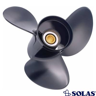 Rareelectrical - New Aluminum Propeller Compatible With Yamaha 2 Stroke 13 Spline 55 1976-1995 31074 32043 - Image 2