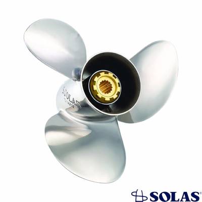 Rareelectrical - New Stainless Steel Propeller Compatible With Yamaha 3 Cyl 2 Stroke 10 Spline 25 1983-2002 - Image 2