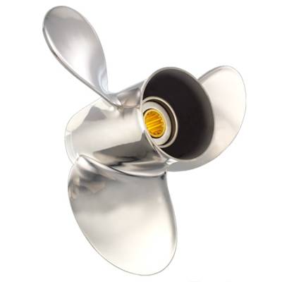Rareelectrical - New Stainless Steel Propeller Compatible With Honda Bf50 / Bf50a 13 Spline 50 For Years 1995-2021 By - Image 1