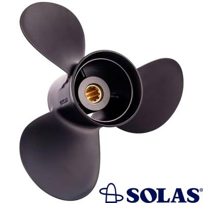 Rareelectrical - New Aluminum Propeller Compatible With Yamaha 2 Cyl 2 Stroke 10 Spline 25 1980-2010 3211-099-10 - Image 2