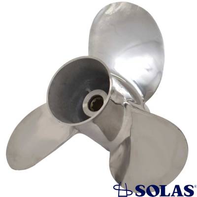 Rareelectrical - New Stainless Steel Propeller Compatible With 6 - 15 Hp Mercury 2 Stroke 8 Spline 6 For Year - Image 2