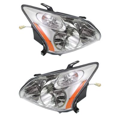 Rareelectrical - New Pair Of Headlights Compatible With Lexus Rx330 Rx350 Base Sport Utility 4-Door 3.3L 3.5L 2004 - Image 3