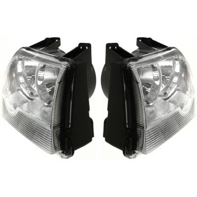 Rareelectrical - New Pair Of Headlights Compatible With Chrysler 300 Base C Lujo Srt8 Limited Lx Touring Sedan 4-Door - Image 2