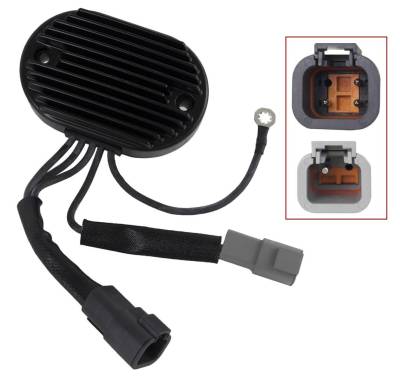 Rareelectrical - New Voltage Regulator Compatible With Harley-Davidson 2007 Softail Models, 40A, Three-Phase Systems - Image 2