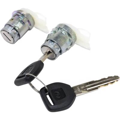Rareelectrical - New Chrome Door Lock Cylinder Compatible With Acura Honda Civic Dx 4 Cyl 1.5L Civic Del Sol S 4 Cyl - Image 2