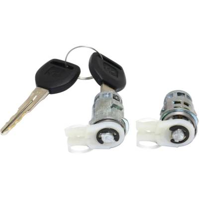 Rareelectrical - New Chrome Door Lock Cylinder Compatible With Acura Honda Civic Dx 4 Cyl 1.5L Civic Del Sol S 4 Cyl - Image 3