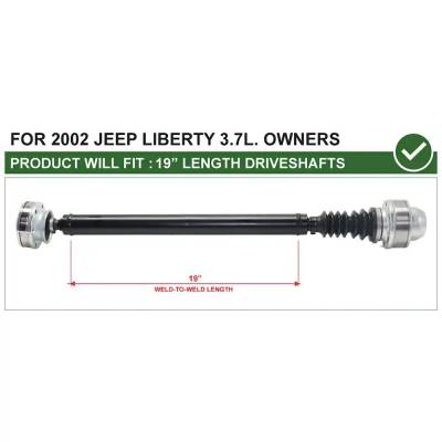 Rareelectrical - New Steel Driveshaft Compatible With Jeep Liberty Sport 6 Cyl 3.7L Liberty Renegade 6 Cyl 3.7L - Image 2