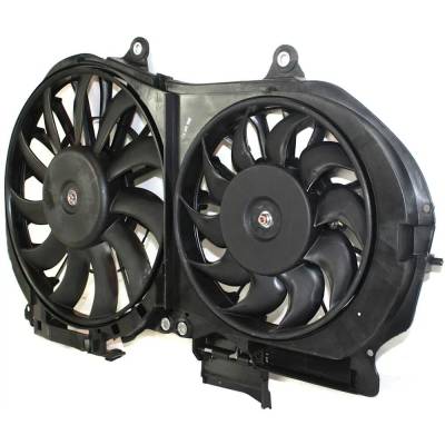 Rareelectrical - New Dual Cooling Fan Assembly Compatible With Audi A4 Quattro Base 6 Cyl 3.2L A4 Quattro Base 6 Cyl - Image 3