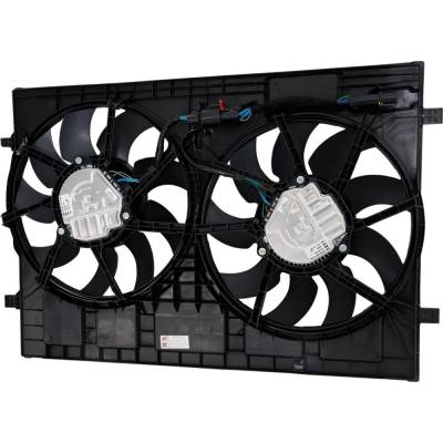 New Dual Cooling Fan Assembly Compatible With Volkswagen Atlas Cross Sport Sel R-Line 4 Cyl 2.0L