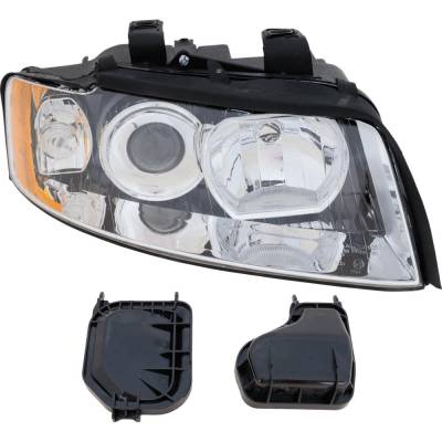 Rareelectrical - New Right Headlights Compatible With Audi A4 A4 Quattro 1.8L 3.0L 2002 2003 2004 2005 By Part - Image 1