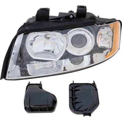Rareelectrical - New Left Headlights Compatible With Audi A4 A4 Quattro S4 2002 2003 2004 2005 By Part Numbers - Image 1