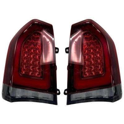 Rareelectrical - New Pair Of Tail Lights Compatible With Chrysler 300 2015 2016 2017 2018 2019 2020 2021 2022 By Part - Image 3