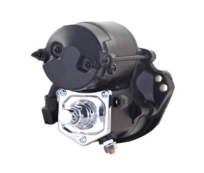 Rareelectrical - New Chrome Push Button Starter Motor Compatible With Harley Davidson Flstci Firefighter Police - Image 3