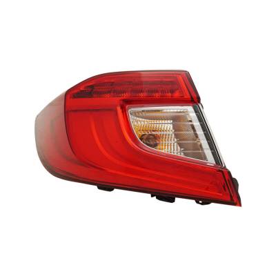 Rareelectrical - New Left Outer Tail Lights Compatible With Honda Accord Ex Ex-L Lx Sedan 4-Door 1.5L 2.0L 2018 2019 - Image 2