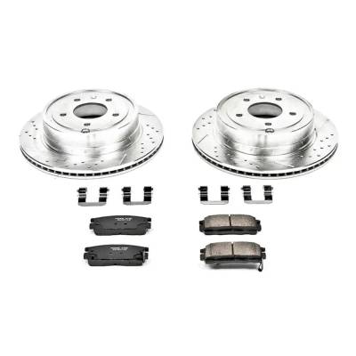 Rareelectrical - New Cross-Drilled Brake Disc And Pad Kit Compatible With Chevrolet Pontiac Saturn Vue Xe 4 Cyl 2.4L - Image 2