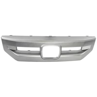 New Painted Silver Grille Trim Compatible With Honda Pilot Lx 6 Cyl 3.5L Pilot Ex 6 Cyl 3.5L Pilot