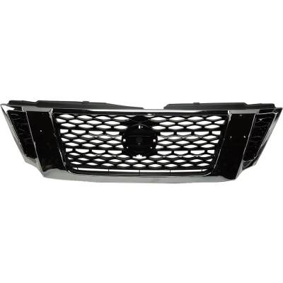New Painted Black Grille Assembly Compatible With Nissan Armada Platinum Reserve 8 Cyl 5.6L Armada