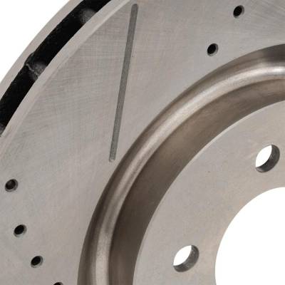 Rareelectrical - New Cross-Drilled And Slotted Brake Disc Compatible With Ford Mustang Shelby Gt500kr 8 Cyl 5.4L - Image 4