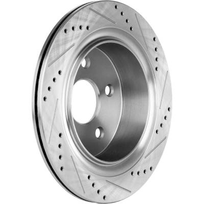 Rareelectrical - New Cross-Drilled And Slotted Brake Disc Compatible With Ford Mustang Gt 8 Cyl 5.0L Mustang Boss 302 - Image 5