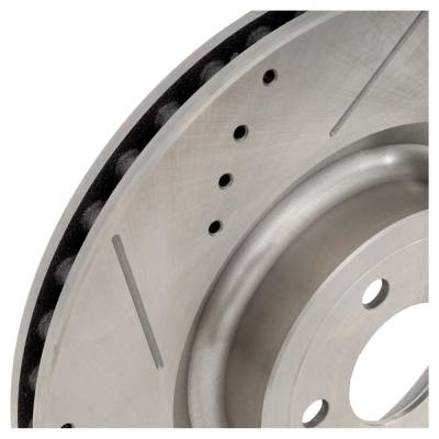 Rareelectrical - New Cross-Drilled And Slotted Brake Disc Compatible With Ford Mustang Gt Premium 8 Cyl 5.0L Mustang - Image 4