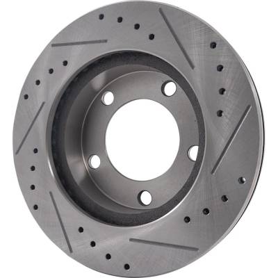 Rareelectrical - New Cross-Drilled And Slotted Brake Disc Compatible With Ford Bronco Xl 8 Cyl 5.0L F-150 Eddie Bauer - Image 6