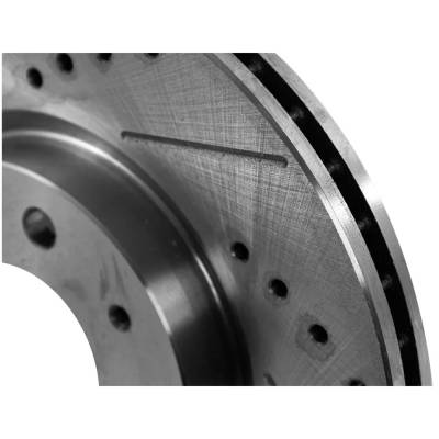 Rareelectrical - New Cross-Drilled And Slotted Brake Disc Compatible With Ford Focus S 4 Cyl 2.0L Focus Sel 4 Cyl - Image 4