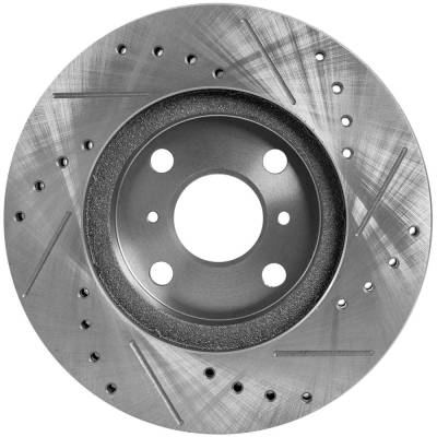 Rareelectrical - New Cross-Drilled And Slotted Brake Disc Compatible With Scion Xa Base 4 Cyl 1.5L Xb Base 4 Cyl 1.5L - Image 4