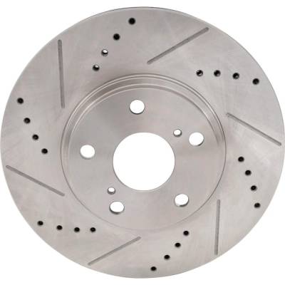 Rareelectrical - New Cross-Drilled And Slotted Brake Disc Compatible With Lexus Toyota Highlander Limited 6 Cyl 3.0L - Image 3