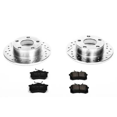 Rareelectrical - Cross-Drilled Brake Disc And Pad Kit Compatible With Audi A6 Quattro Base 6 Cyl 2.8L A6 Quattro Base - Image 2
