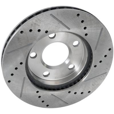 Rareelectrical - New Cross-Drilled And Slotted Brake Disc Compatible With Chevrolet Oldsmobile Pontiac Grand Am Se 4 - Image 2