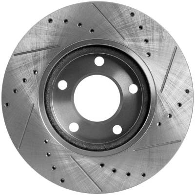 Rareelectrical - New Cross-Drilled And Slotted Brake Disc Compatible With Mazda 3 Sport Gs 4 Cyl 2.0L 3 Gx 4 Cyl 2.0L - Image 4