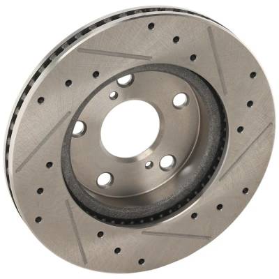 Rareelectrical - New Cross-Drilled And Slotted Brake Disc Compatible With Lexus Scion Toyota Rav4 Platinum 4 Cyl 2.5L - Image 5