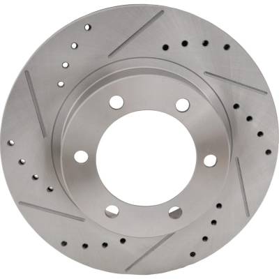 Rareelectrical - New Cross-Drilled And Slotted Brake Disc Compatible With Toyota 4Runner Base 4 Cyl 2.7L Tacoma Base - Image 3