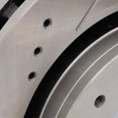 Rareelectrical - New Cross-Drilled And Slotted Brake Disc Compatible With Isuzu Ascender S 6 Cyl 4.2L Envoy Sle 6 Cyl - Image 4