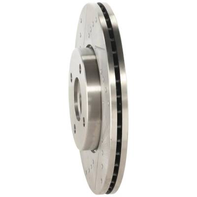 Rareelectrical - New Cross-Drilled And Slotted Brake Disc Compatible With Ford Focus Zx5 4 Cyl 2.0L Focus Zx4 4 Cyl - Image 3