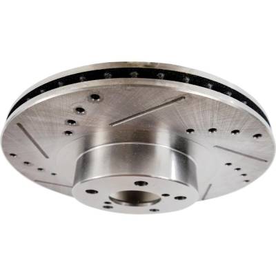 Rareelectrical - New Cross-Drilled And Slotted Brake Disc Compatible With Saab Subaru Forester 2.5 Xs 4 Cyl 2.5L - Image 3