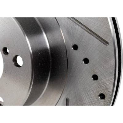Rareelectrical - New Cross-Drilled And Slotted Brake Disc Compatible With Saab Subaru Forester 2.5 Xs 4 Cyl 2.5L - Image 4