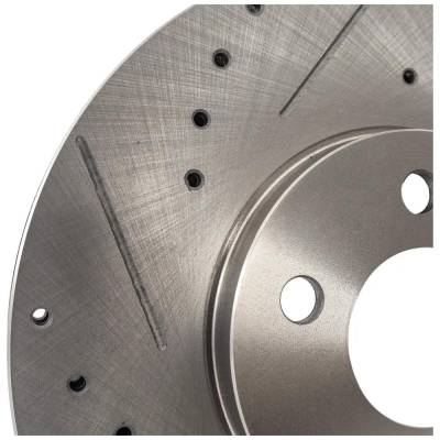 Rareelectrical - New Cross-Drilled And Slotted Brake Disc Compatible With Chrysler Pt Cruiser Couture Edition 4 Cyl - Image 7